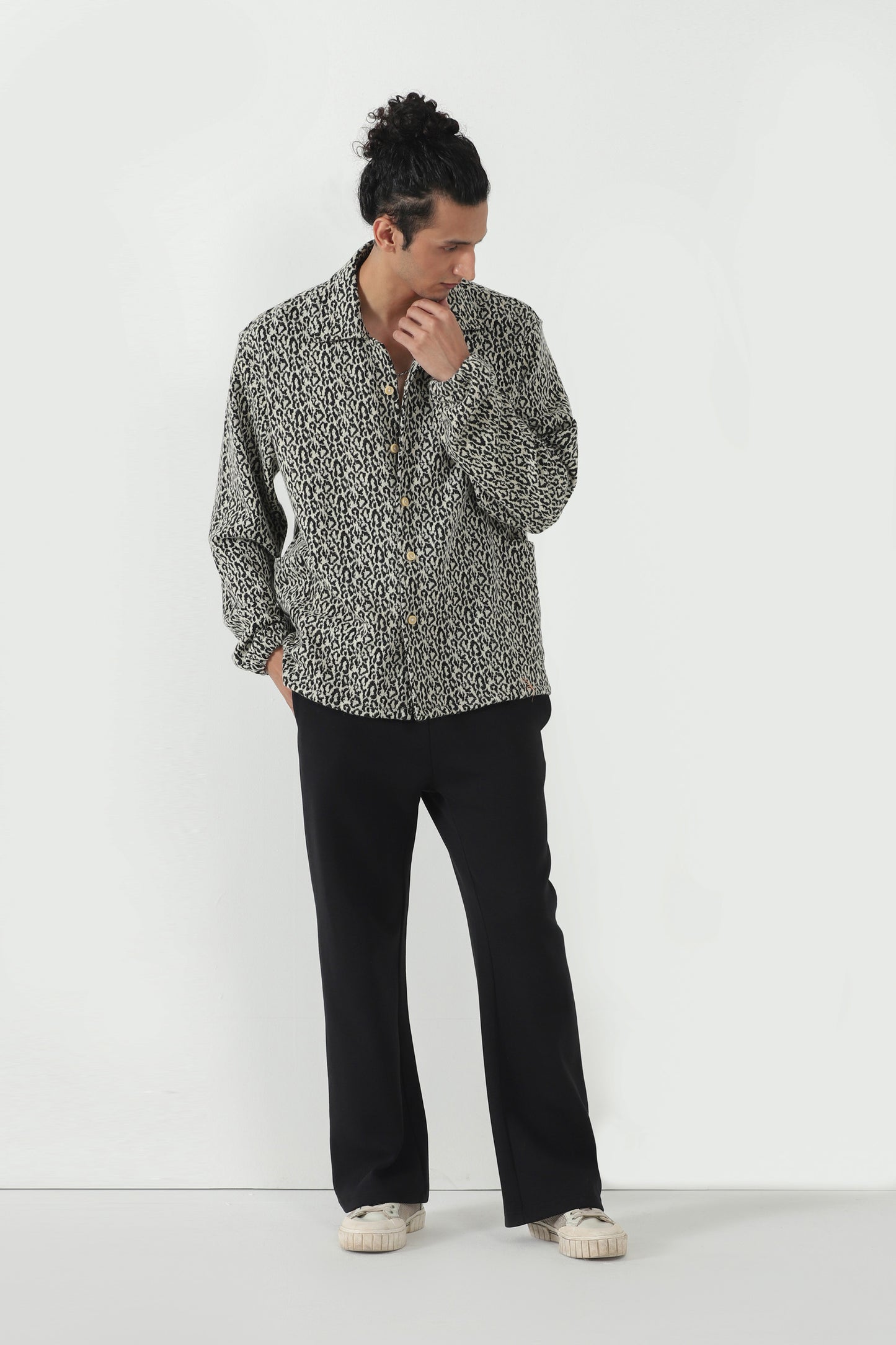 LEOPARD WOOLLEN SHACKET