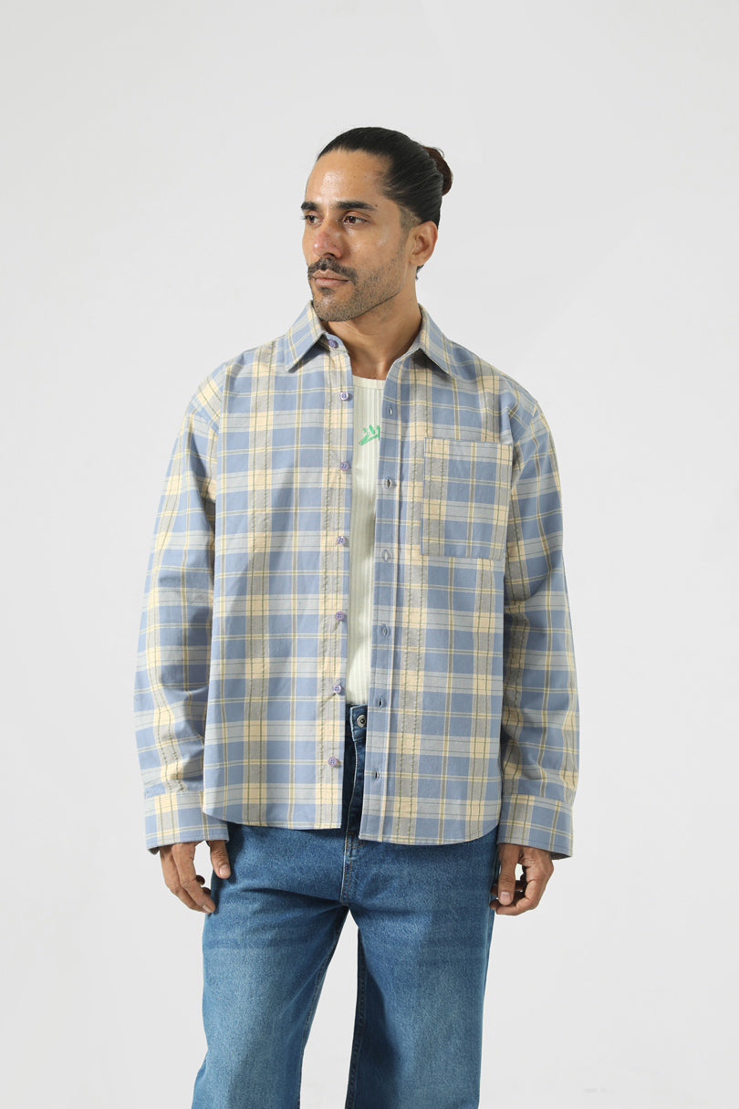 BOXY BUTTON DOWN OVERSHIRT