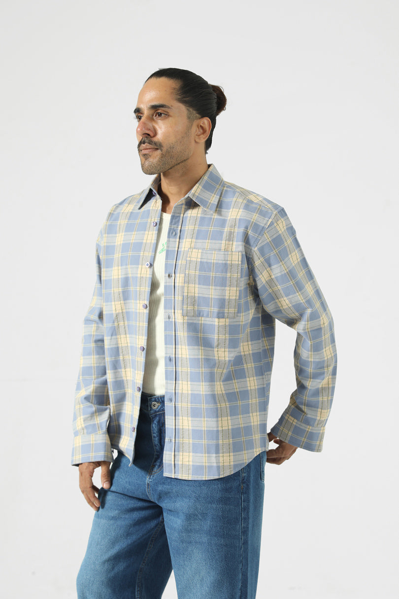 BOXY BUTTON DOWN OVERSHIRT