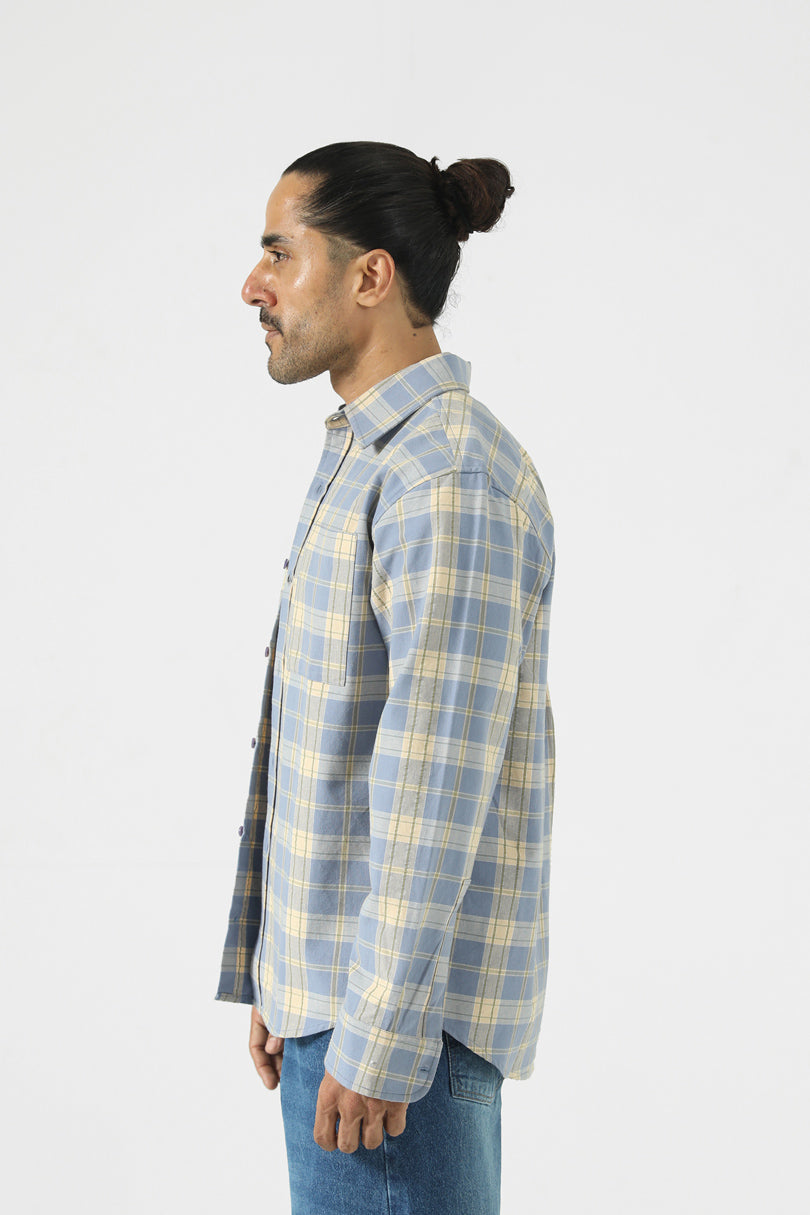 BOXY BUTTON DOWN OVERSHIRT