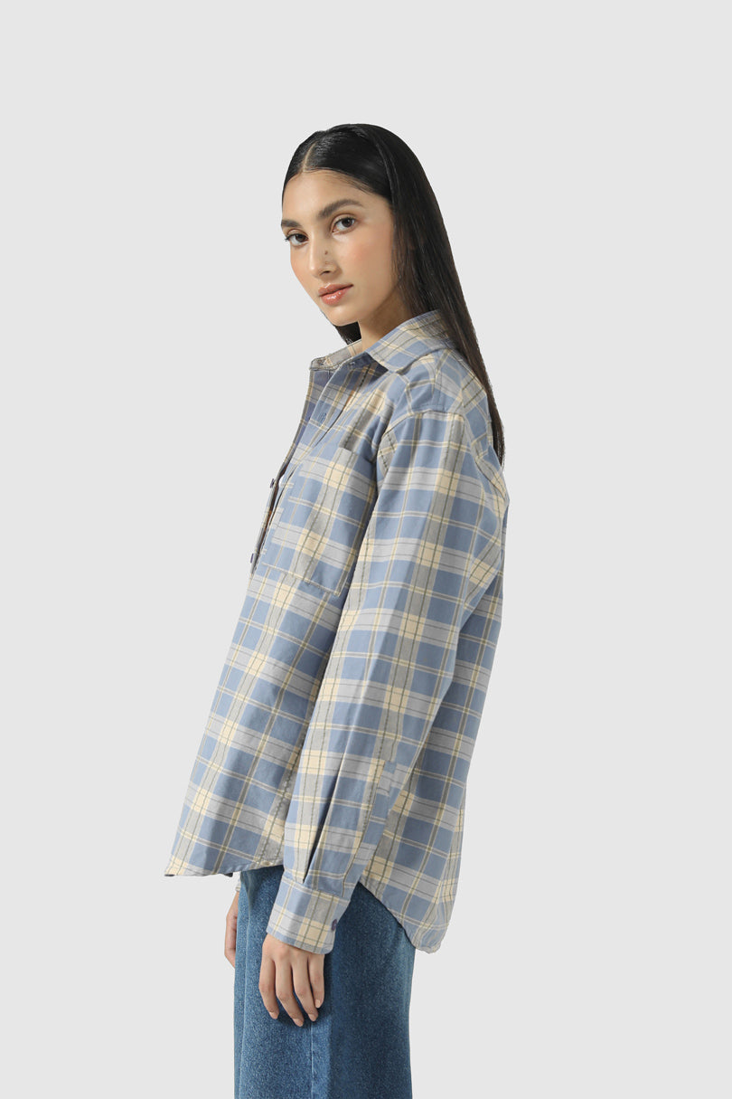 BOXY BUTTON DOWN OVERSHIRT