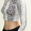 ROUND NECK TOP SNAKE PRINT