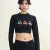 SNAKE RAGLAN TOP