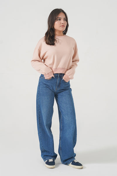 OVERSIZED CROPPED SWEATSHIRT