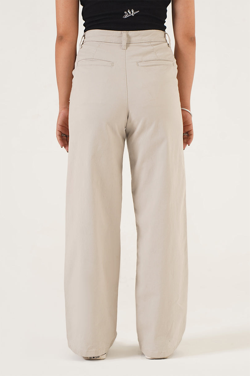 TWILL BAGGY LOOSE PANTS