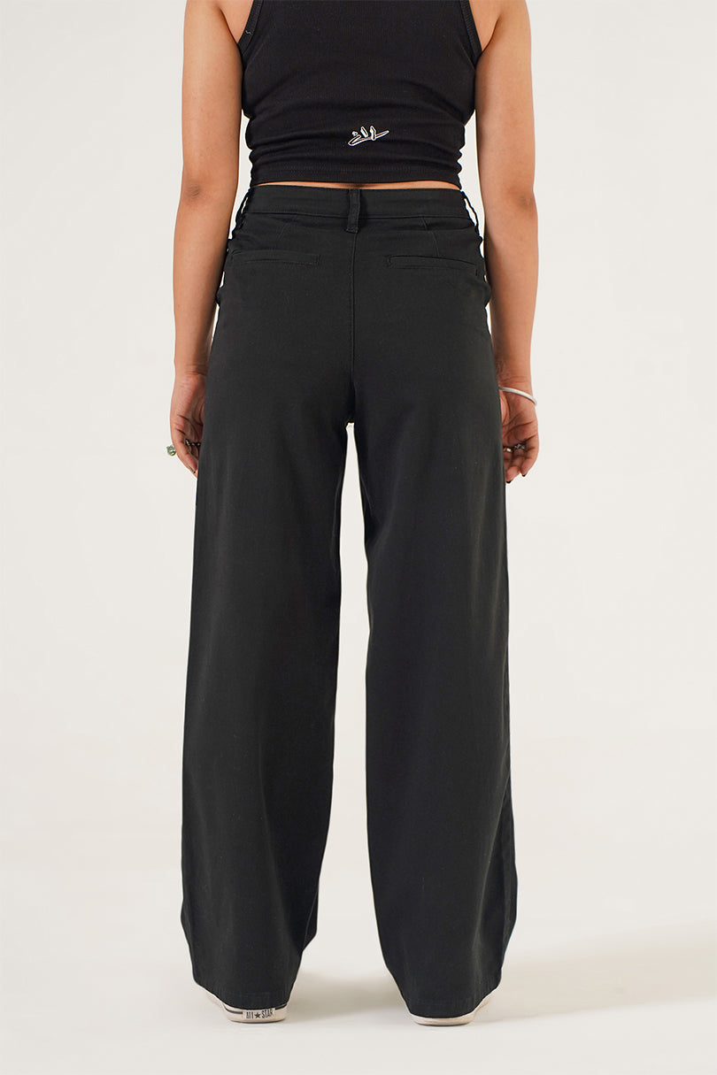 TWILL BAGGY LOOSE PANTS