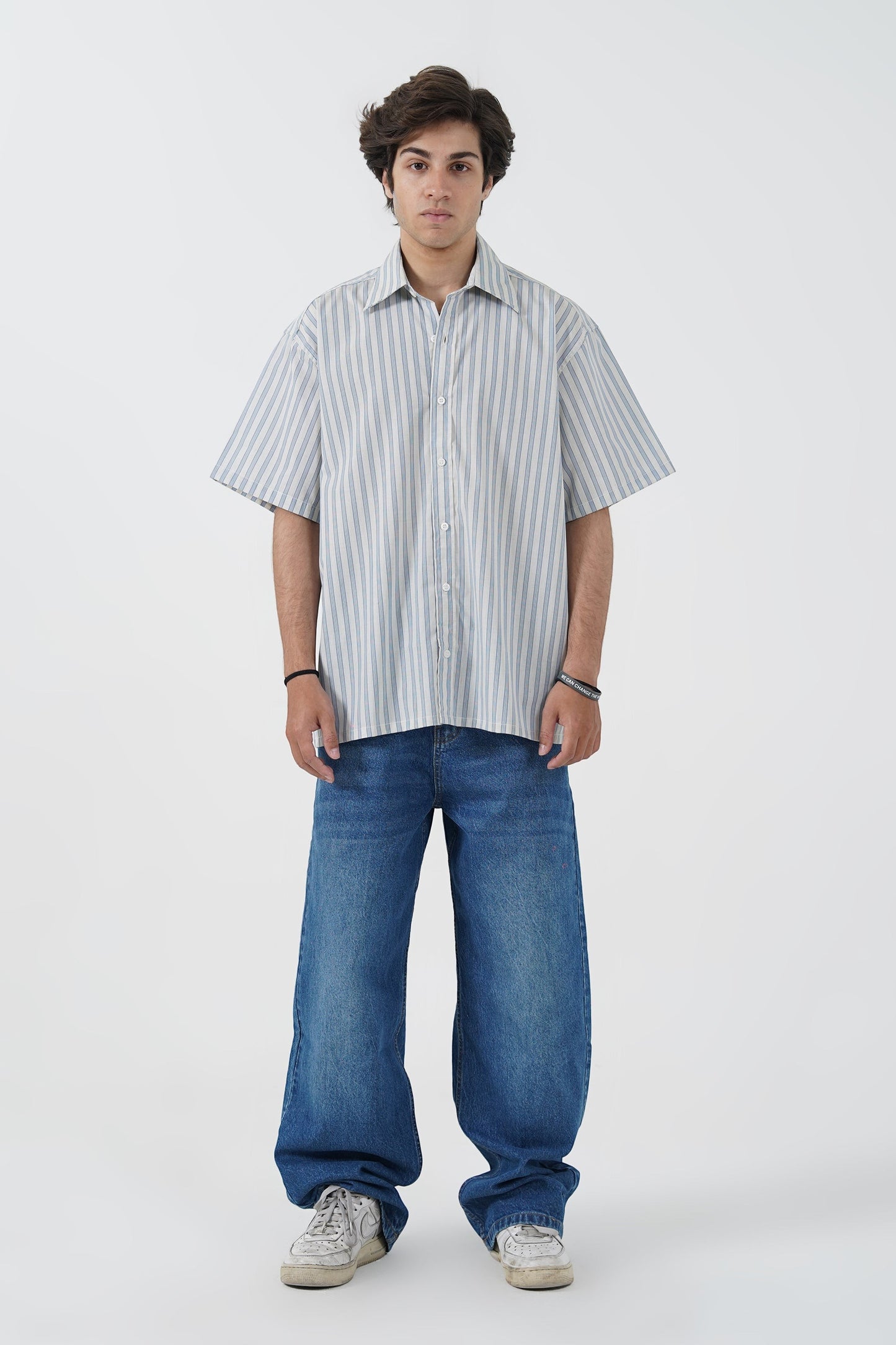 STRIPED BOXY FIT SHIRT