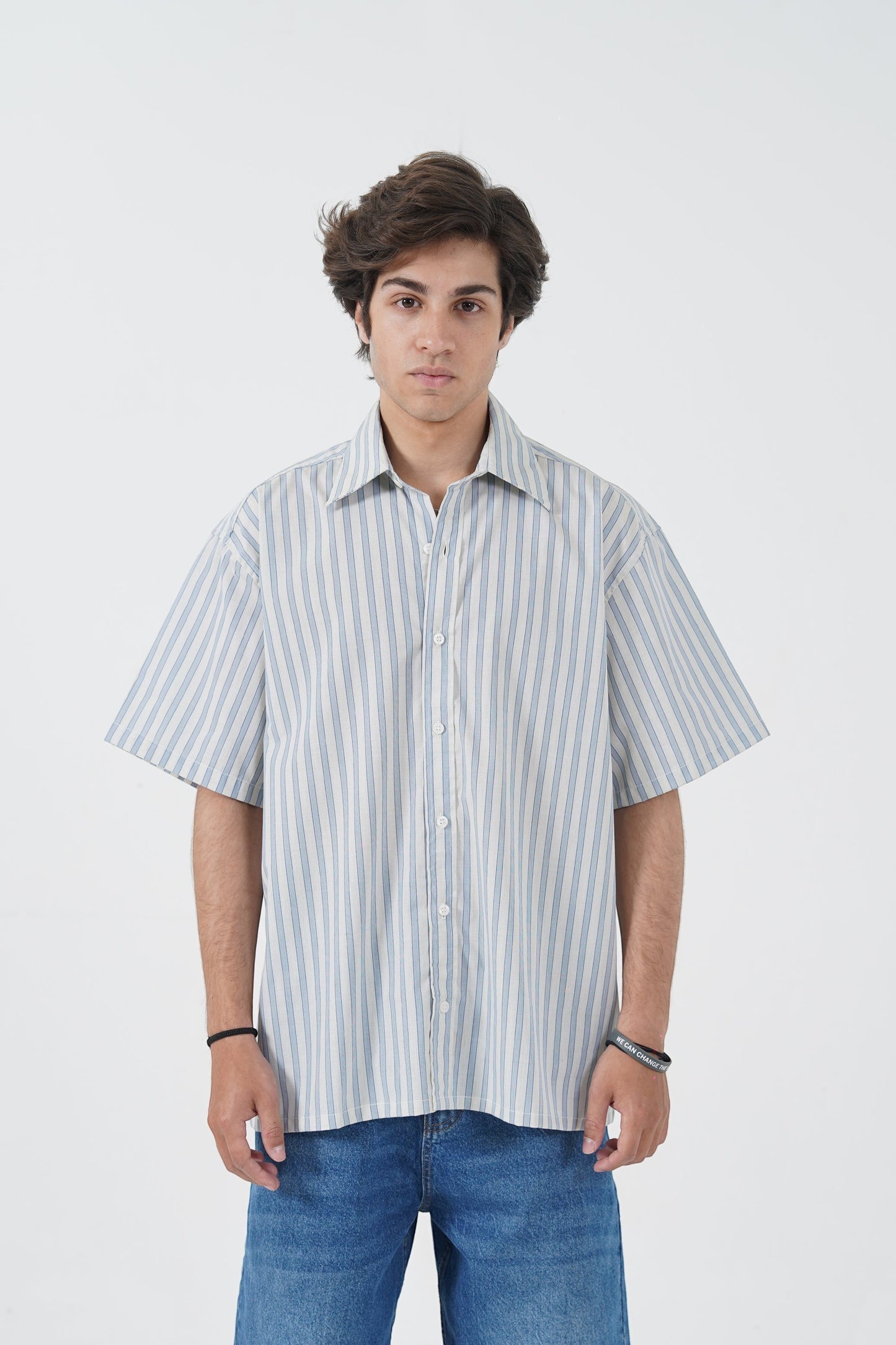 STRIPED BOXY FIT SHIRT