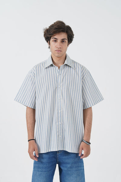 STRIPED BOXY FIT SHIRT