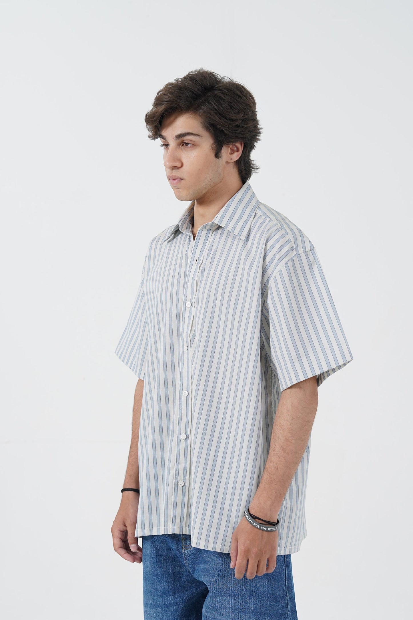 STRIPED BOXY FIT SHIRT