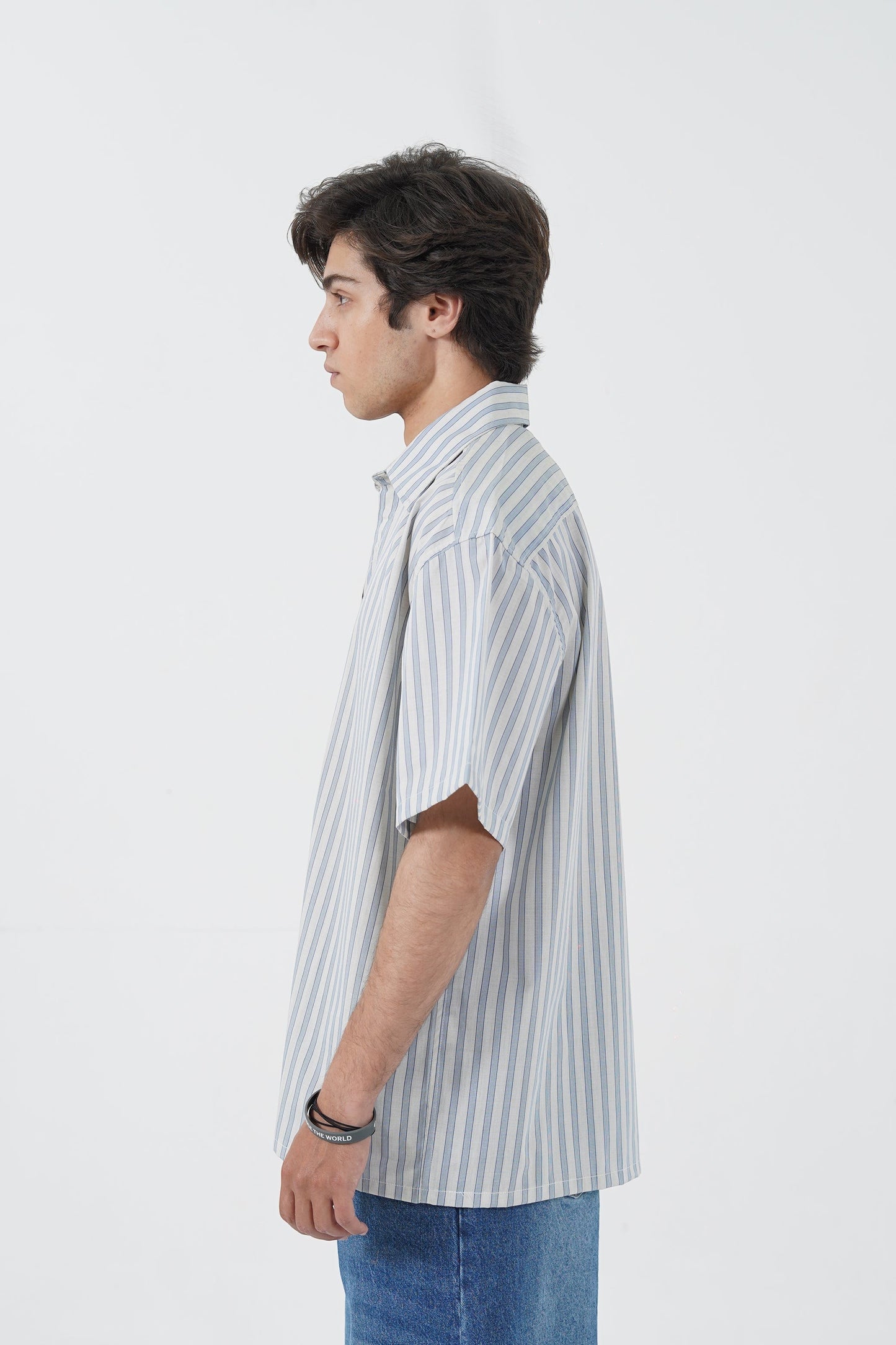 STRIPED BOXY FIT SHIRT