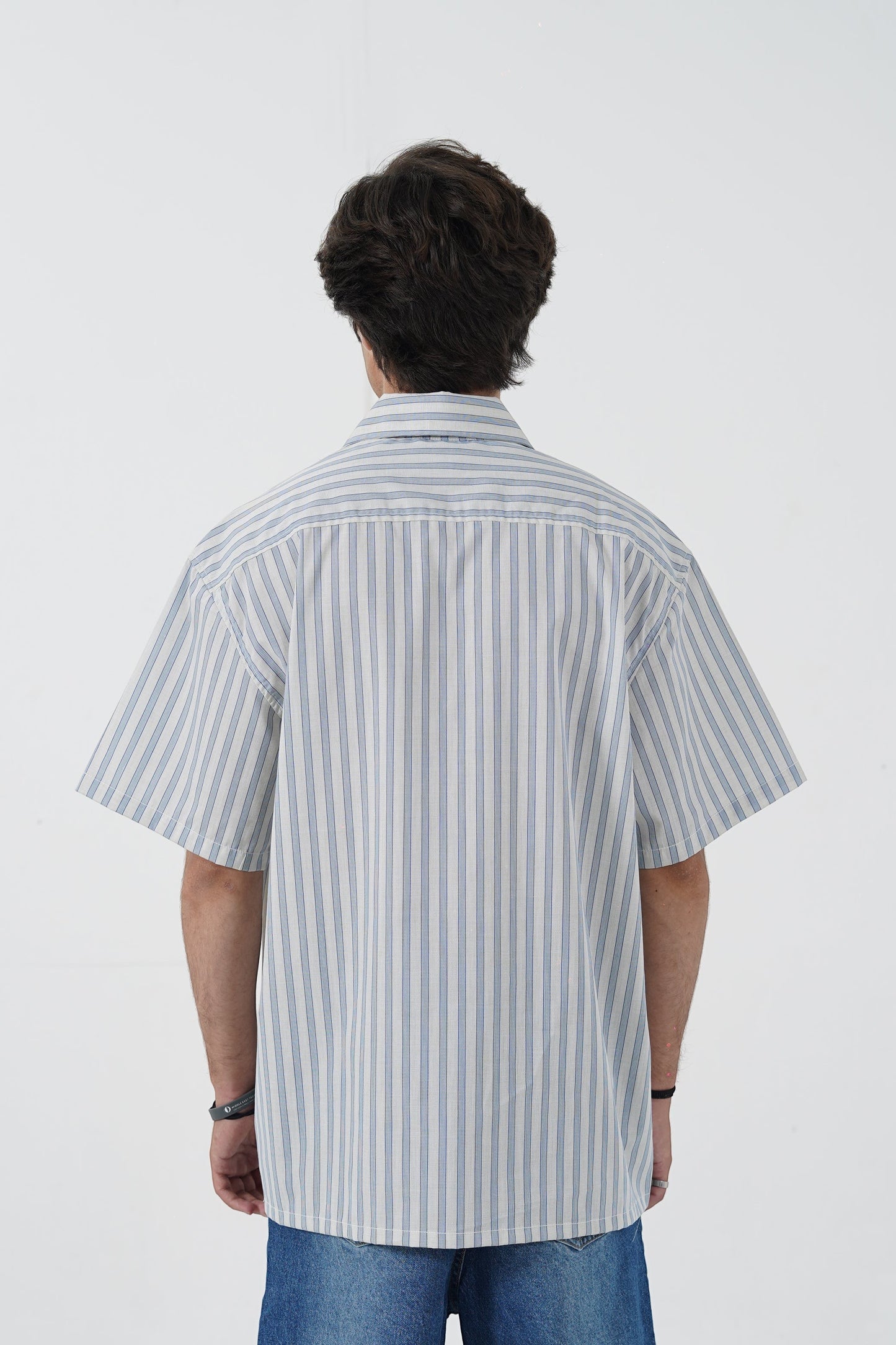 STRIPED BOXY FIT SHIRT