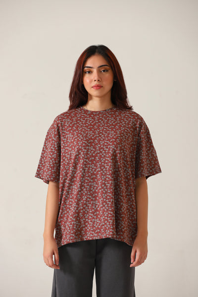OVERSIZED FLORAL T-SHIRT