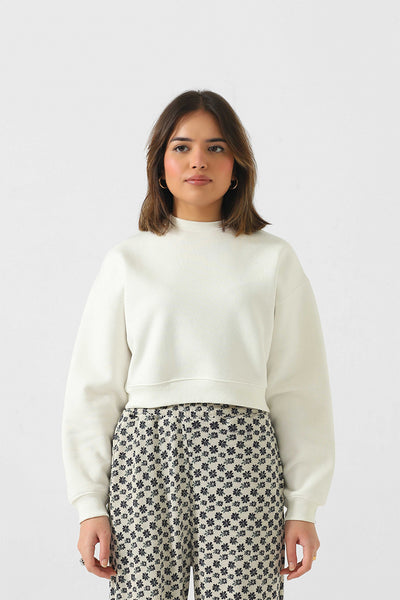 LOOSE CROPPED SWEATSHIRT