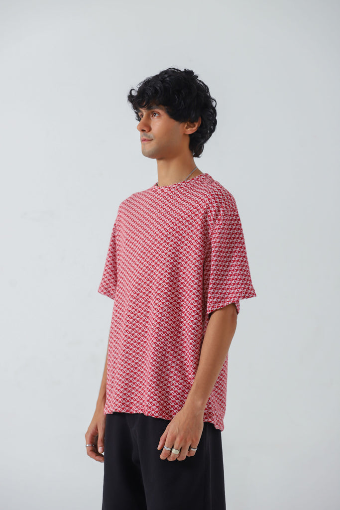 OVERSIZED REVERSE GEOMATRIC T-SHIRT