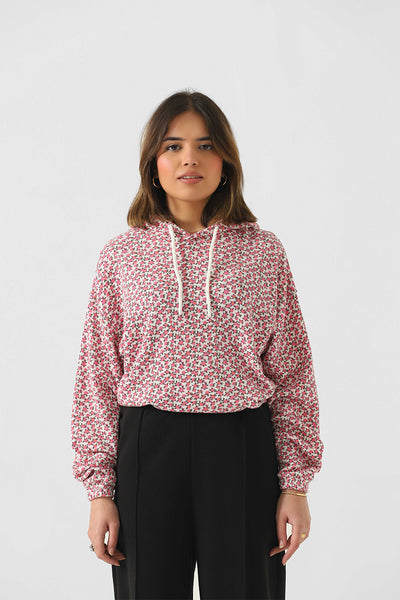 WAFFLE FLORAL HOODIE