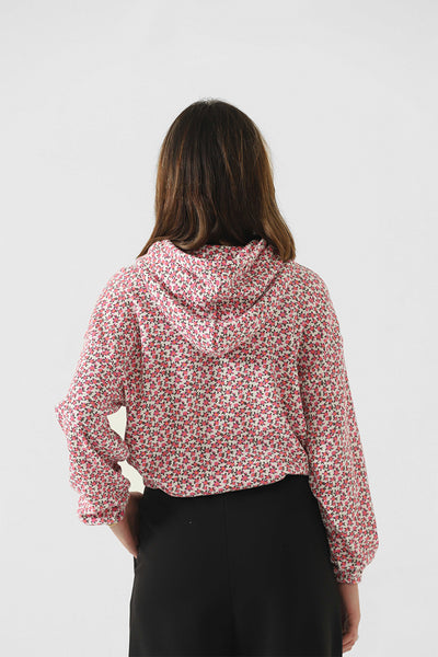 WAFFLE FLORAL HOODIE