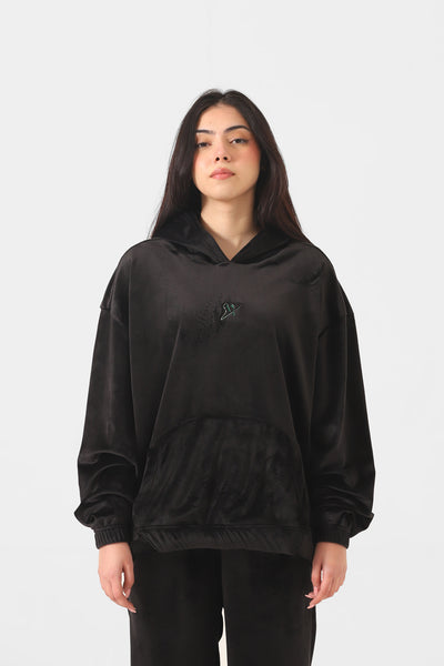 VELOUR OVERSIZED HOODIE