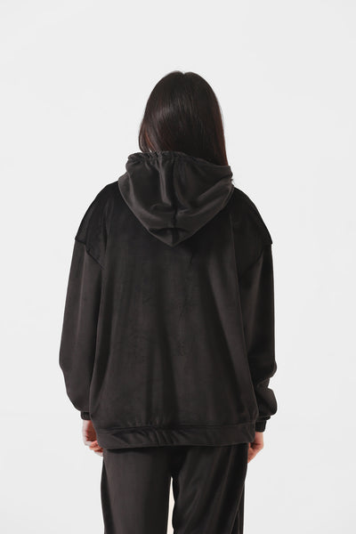 VELOUR LOOSE HOODIE