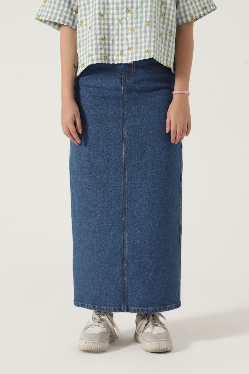 DENIM MAXI SKIRT