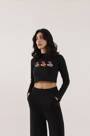 SNAKE RAGLAN TOP