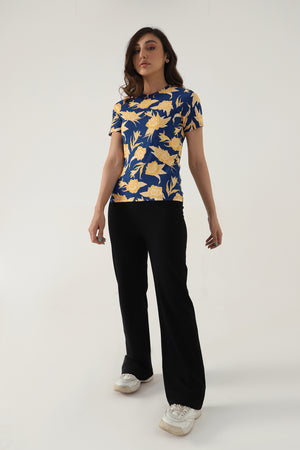 FLORAL FITTED TEE