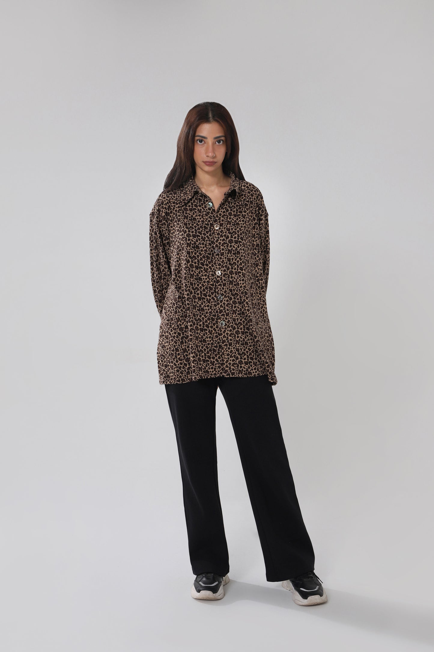 CHEETAH PRINT BOXY SHIRT