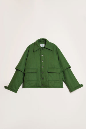 INDIAN GREEN BOXY JACKET