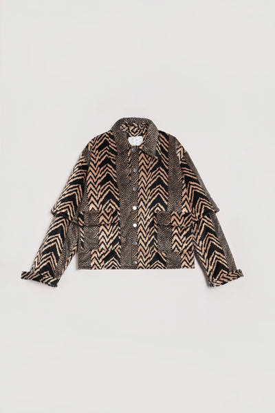 ABSTRACT TIGER FUR JACKET