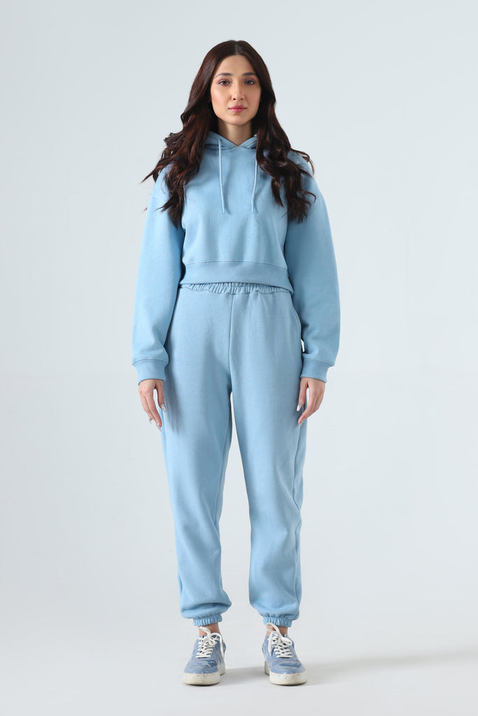 OVERSIZED PLAIN CROPPED HOODIE