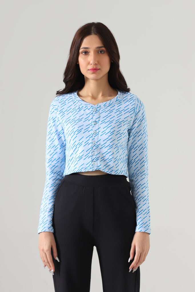 ABSTRACT STRIPED CARDIGAN