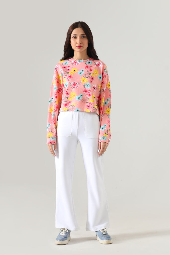 OVERSIZED FLORAL SWEATSHIRT