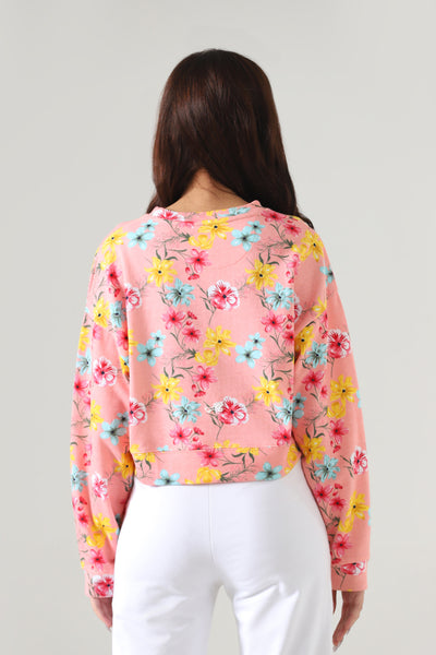 OVERSIZED FLORAL SWEATSHIRT