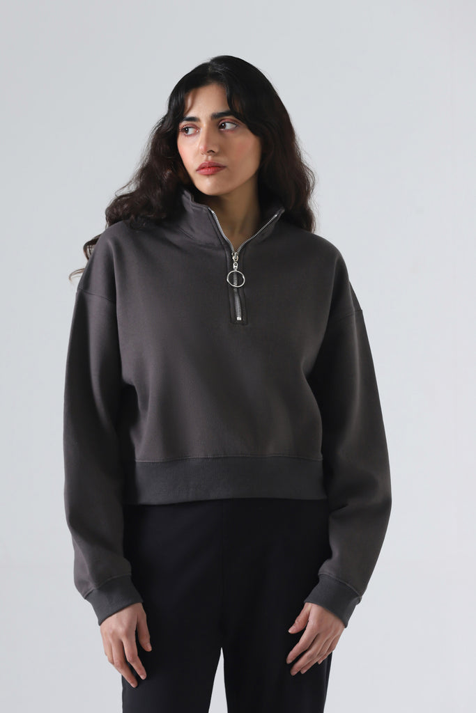 MOCK NECK ZIPPER