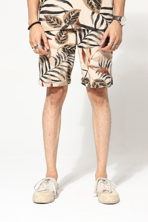 BEIGE FLORAL SHORT